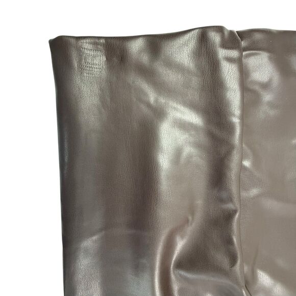 Joie Expresso Brown Faux Vegan Leather Leggings Skinny Fit Size Medium Brown - Picture 4 of 12